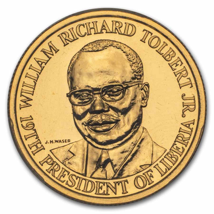 1972 Liberia Gold 25 Dollars Richard Tolbert PR-64 PCGS | eBay