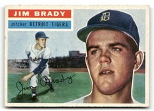 1956 Topps #126 Jim Brady : Gray Back EX - EXMT