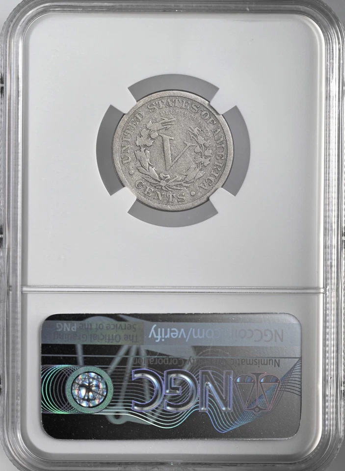 1885 5C LIBERTY V NICKEL NGC VG DETAILS "CLEANED" #8404747-021 - Image 4 of 4