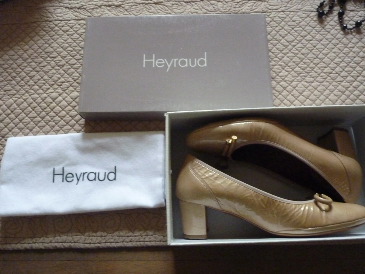 Escarpins HEYRAUD Stretch Et Cuir - Noir - Taille EU 35 (Italie) - Très Bon état