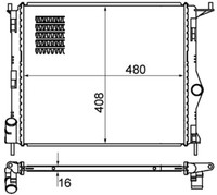 Mahle KüHler WasserküHler FüR Dacia Sandero Logan MCV Renault Sandero/Stepway I