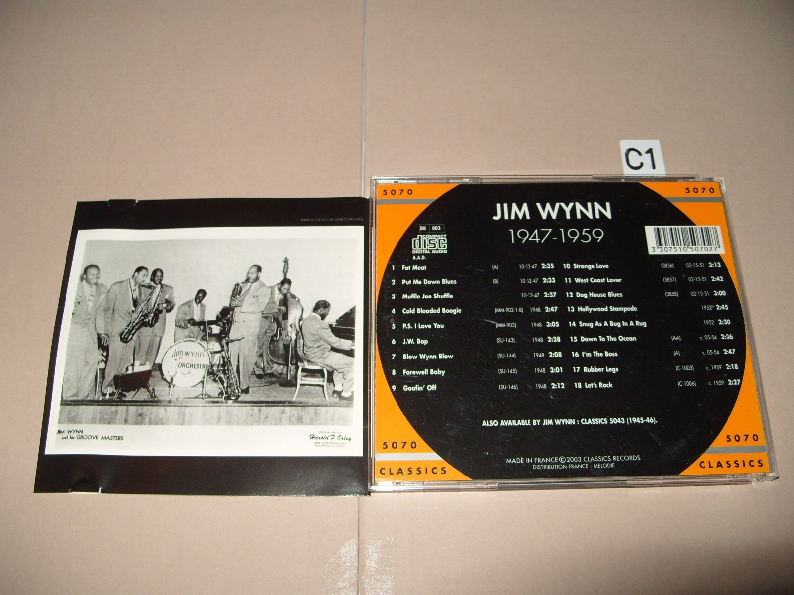 Jim Wynn - 1947-1959 (2003) cd is Ex + Condition / Booklet is vg