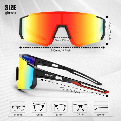 Cycling Glasses Women MTB Bike Sunglasses Men UV400 Sport Riding Bicycle Eyewear - Picture 2 of 39