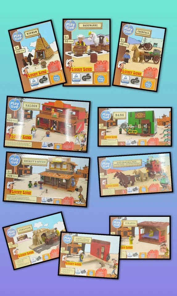 Playtive Clippys Lucky Luke | Klemmbausteine Sets | Alle 10 Sets Neu & OVP
