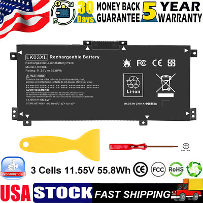 ONE LK03XL Battery For HP ENVY X360 15-BP 15M-BQ 17-AE 17-CE HSTNN-LB7U Laptop