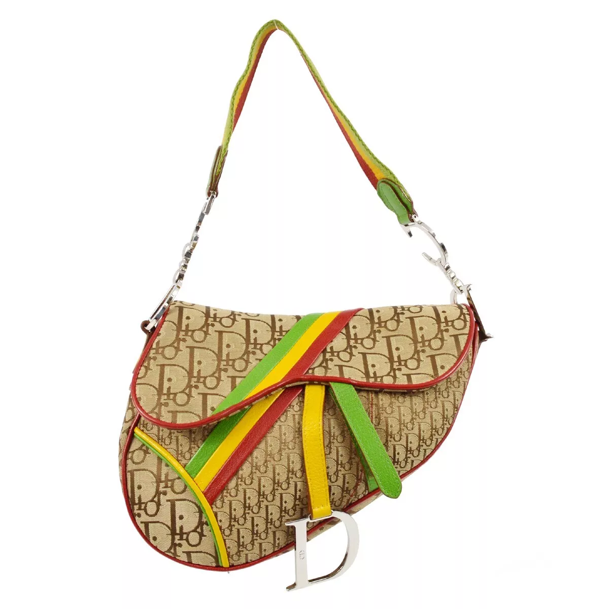 Sac à main selle trotteur couleur Christian Dior rasta 01RU 0054 172477