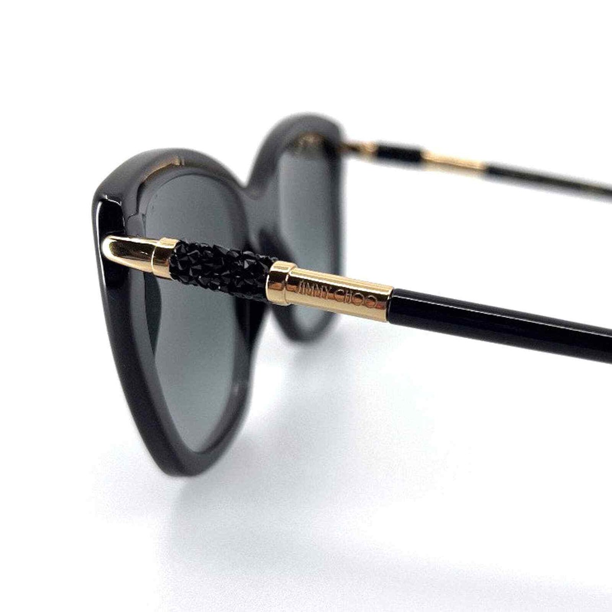 ⭐︎新品未使用⭐︎JIMMY CHOO サングラス　807FQ Jimmy Choo CLOE/S 807/FQ Black Gold Flash Swarovski Crystals