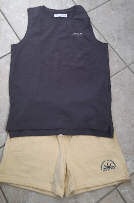 2 teil. Set*Zara Top*Primark-Jersey-Shorts*Jungen Gr. 134*Shirt*Hose*