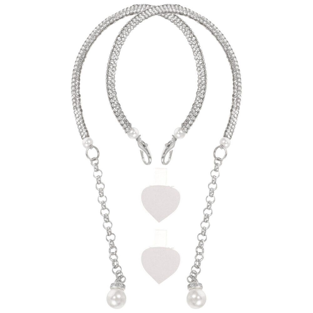 APL 1 Paio Cinghie Tacco Sostituibili Catene Tacco Alto Strass Cinghie Tacco Alto