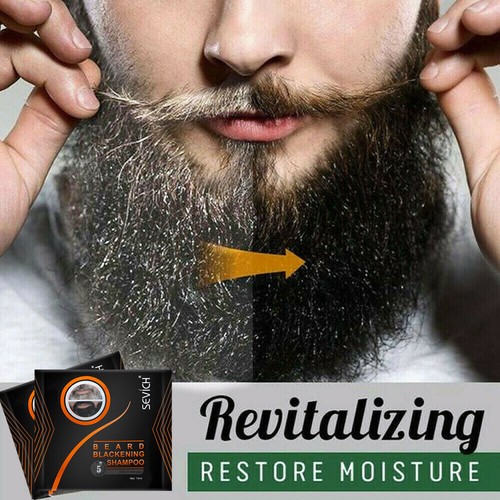 10*15ml Instant Hair Dye Black Beard Shampoo Beard Paint Men Beard Coloring Dye - Picture 2 of 13
