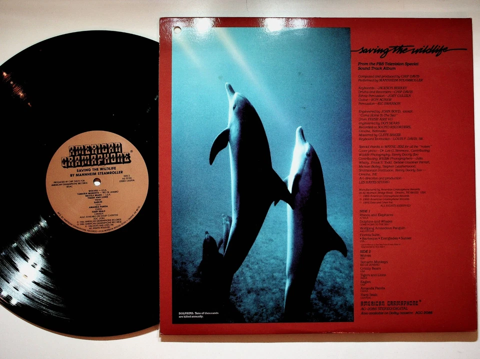 1986 Mannheim Steamroller Saving The Wildlife Vinyl LP Record Gatefold VG+ - Image 2 of 4