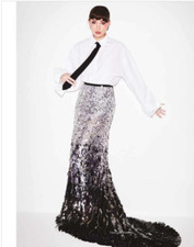 40IT - Valentino Paillette-Embellished Mesh Maxi Skirt - BNWT- RRP 21,000 USD