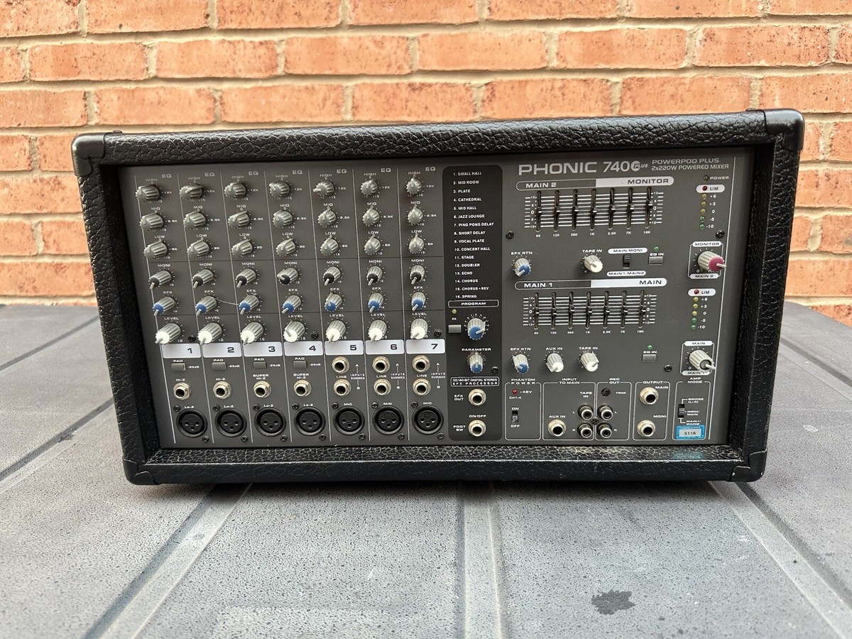 Phonic Powerpod 740 Plus 2X220W 7-Channel Powered Mixer | eBay