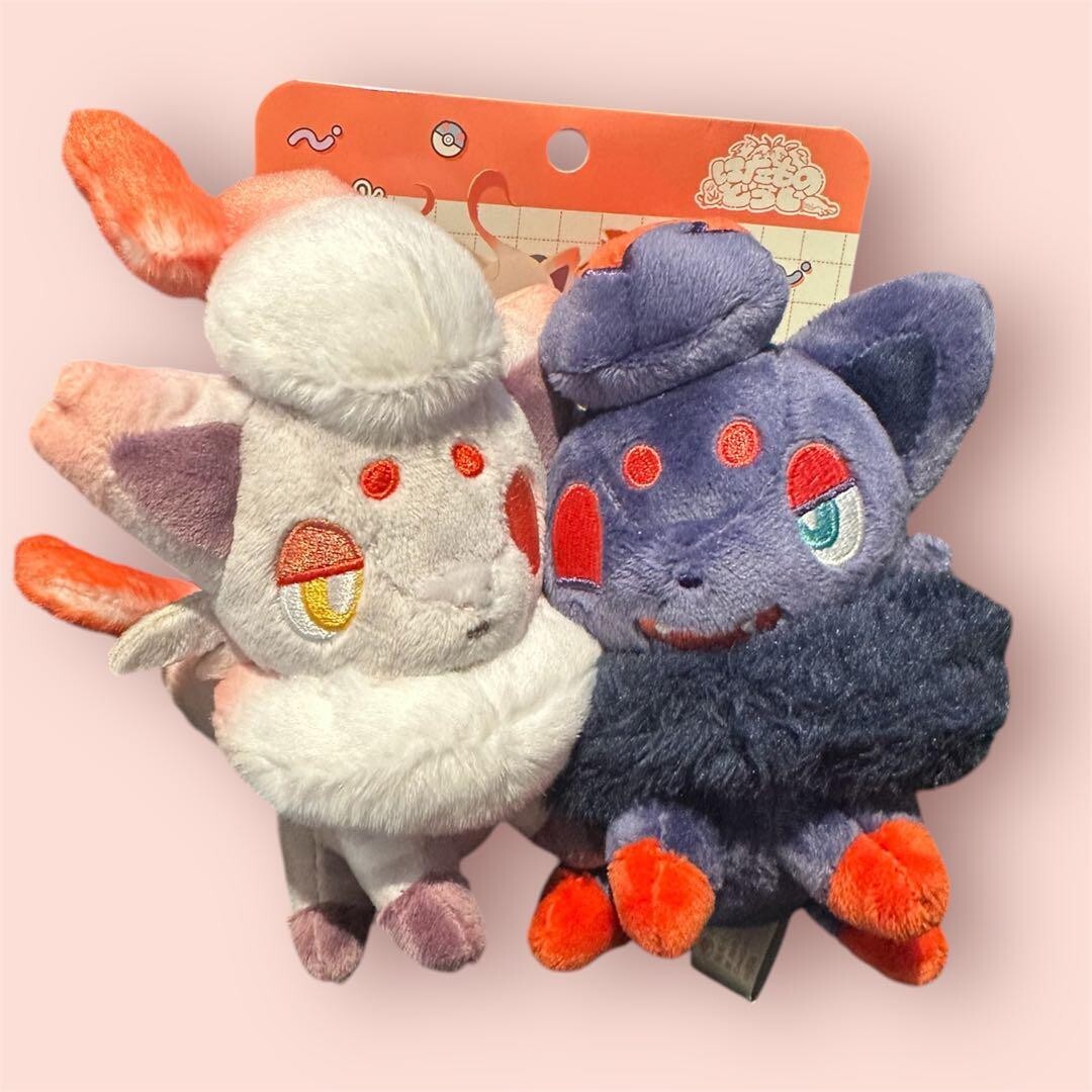 Pokemon Center Original Magnetic Plush Keychain Zorua & Hisuian