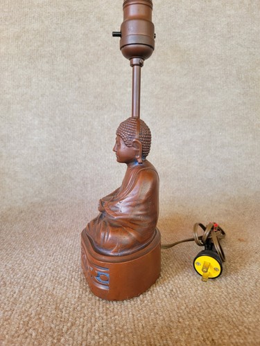 Antique Vintage Shakyamuni Amitabha Buddha Statue Table Lamp - Picture 9 of 14