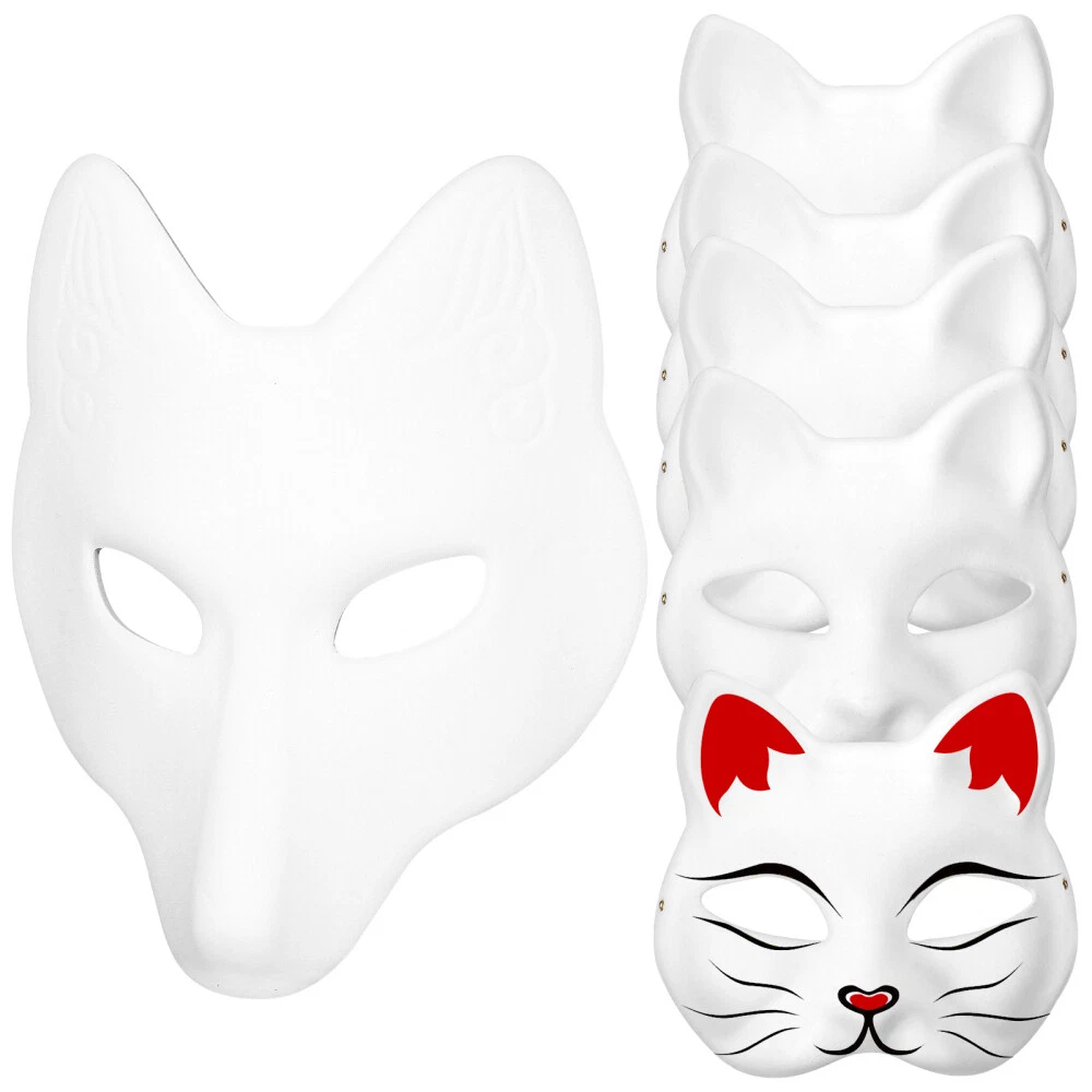 1 pcs blank fox mask Lovely Universal Creative Blank Therian Mask