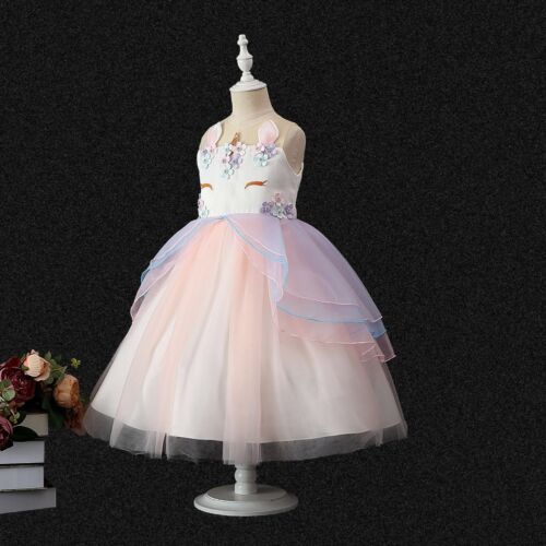 DH Girls Unicorn Princess Costume Pageant Party Holiday Dress - Picture 23 of 26