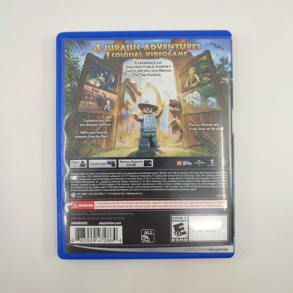 Lego Jurassic World Boxed PS Vita English Game - Image 3 of 3