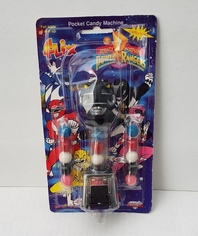 Black Ranger Mighty Morphin Power Rangers FLIX Candy Dispensing Machine 1994