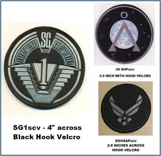 STARGATE SG-1 PATCH SET WITH HOOK BACKING - SG1scv/35SGPscv/SGUSAFscv | eBay