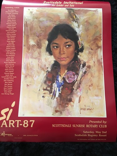 Scottsdale, Az 1987 Invitational Art Poster - Harley Brown's Montana Princess - Picture 5 of 6