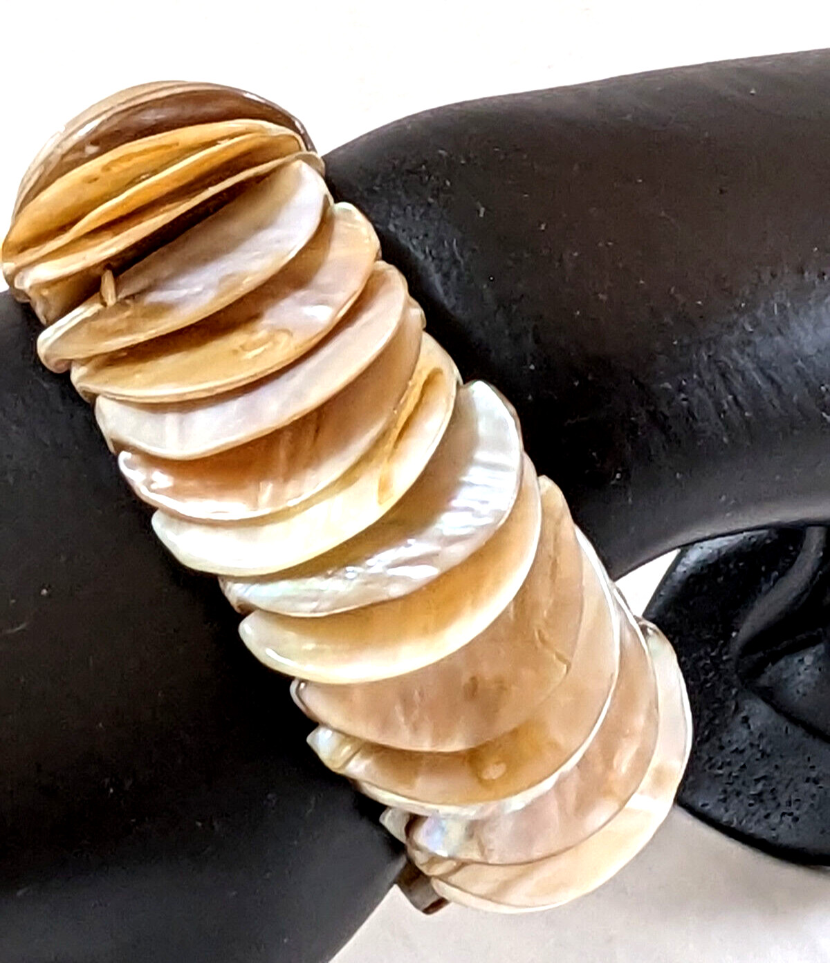 Abalone Thick Shell Stretch Bracelet - image 6