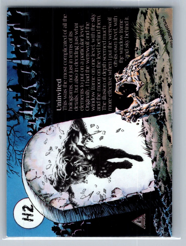 1993 FPG Bernie Wrightson - Master of the Macabre Holograms Werewolf #H2 - Image 2 of 2