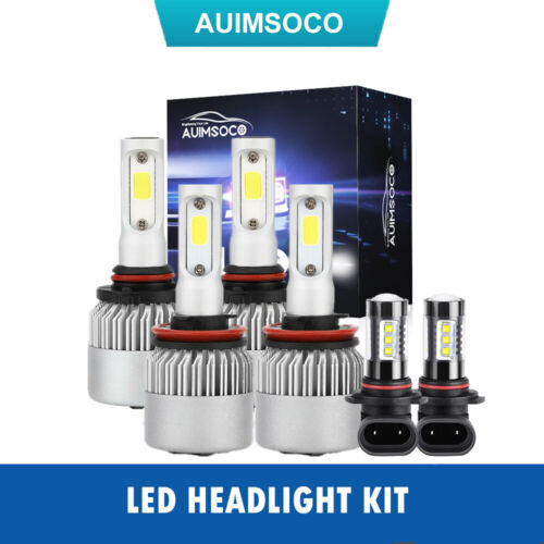 for Toyota Tundra 2007-2010 2011 12 LED Headlight & Fog Lights Bulbs