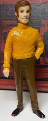 VTG 1960s Era Family Man Dad W/ Sideburns Brady Bunch 7  Toy Figure Hard Plastic