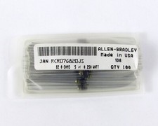 Lot of (100) Allen Bradley RCR07G820JS Carbon Composition Resistors 82 Ohms