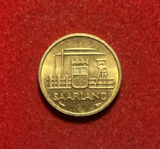 Saarland 1954 10 Franken BU Aluminum-Bronze Coin KM#1 T4707b