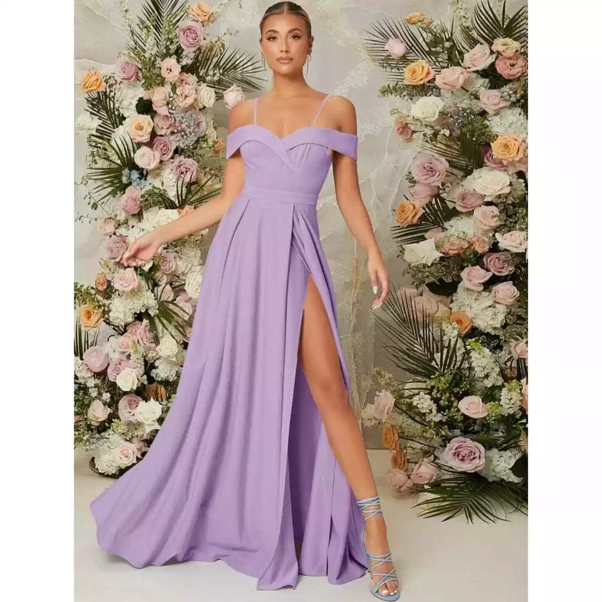 shein purple dress