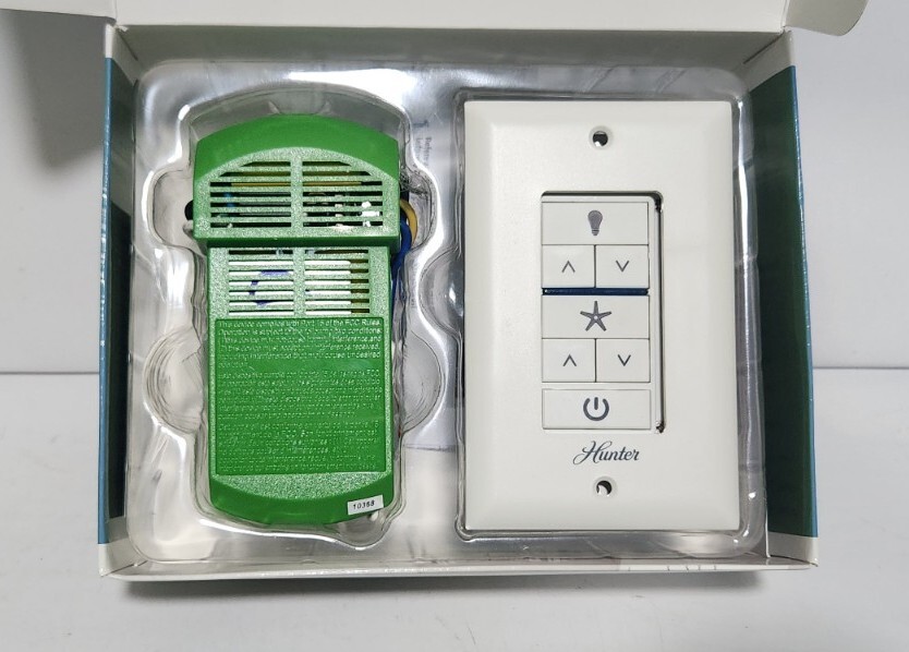 Hunter Ceiling Fan Remote Wall Control Dimming Feature White Model