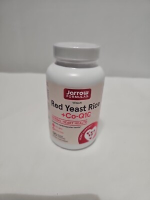 SEALED Jarrow~Vegan Red Yeast Rice + Co-Q10, 120 Veggie Caps Exp:10/25
