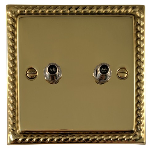 G&H Monarch Roped Polished Brass MBB Light Switches, Plug Sockets, USB, Dimmers - Picture 39 of 47