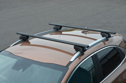 Black Cross Bars For Roof Rails To Fit Vauxhall Mokka (2012 75KG Lockable - Picture 7 of 9