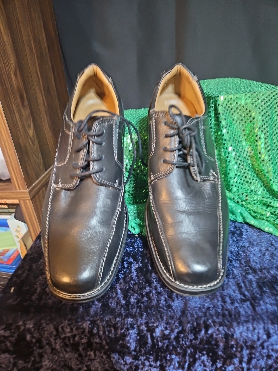 SAOLA Scarpe uomo Dockers taglia US 8 5 nere Trustee Oxford abito da lavoro in pelle.@Q