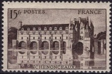 FRANCE  610 ** MNH Château Chenonceaux Schloss Castle castillo 1944