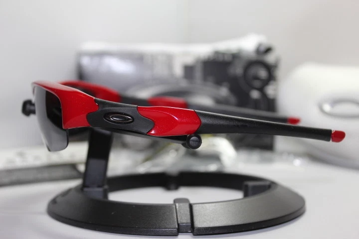 Nuevo Oakley Flak Jacket 1.0 lápiz labial rojo con + negro iridio ajuste asiático 03-892J Foto 4 de 4