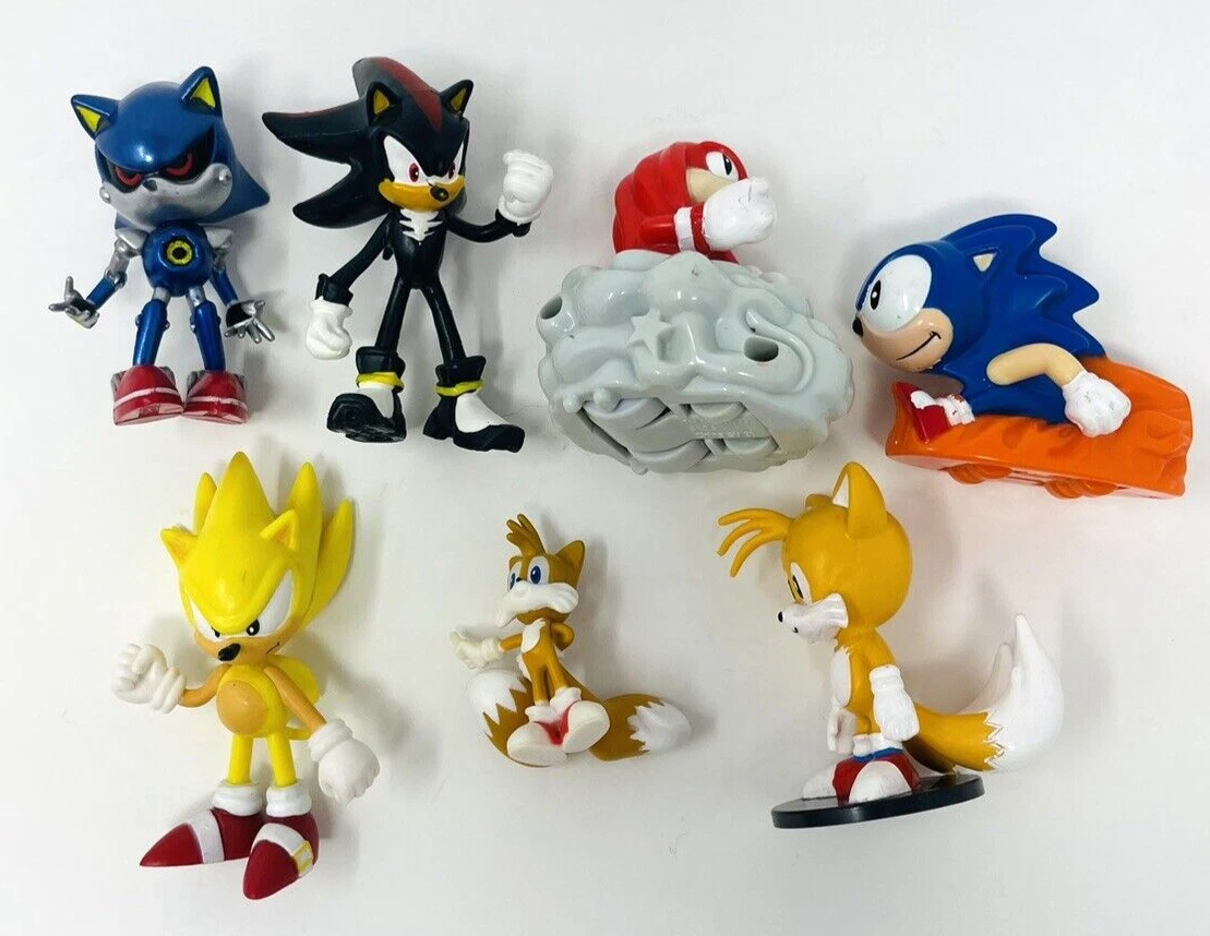 Lot 7 Sonic The Hedgehog Toys Figures Shadow Super Metal Tails Tomy  Jazwares