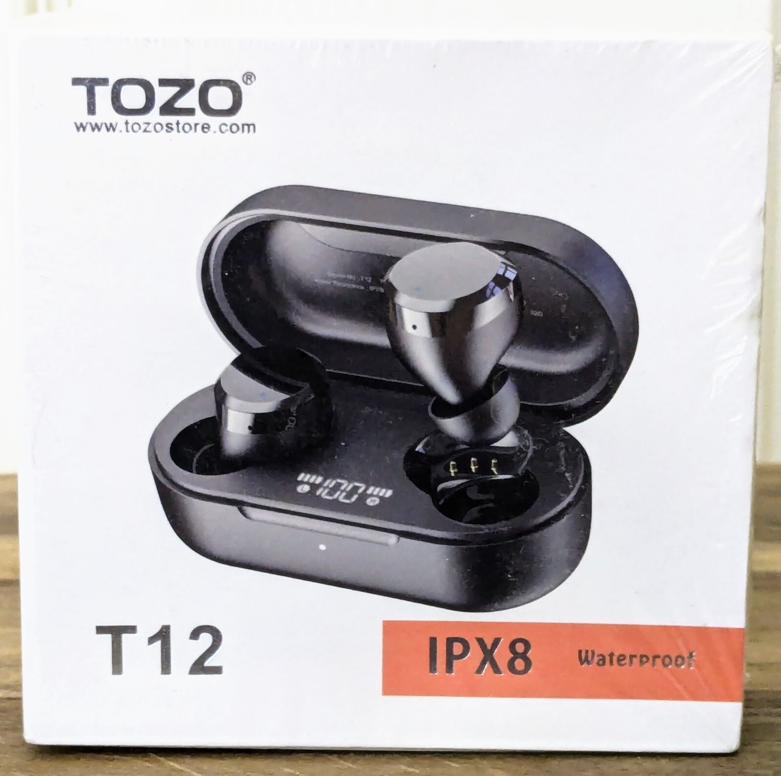 TOZO T12 Wireless Earbuds In Ear Stereo Headphones IPX8 Waterproof Red TOZO T12 Wireless Earbuds In Ear Stereo Headphones IPX8 Waterproof Red