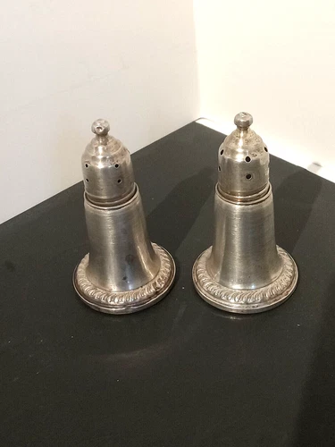 Reed & Barton Sterling Silver Salt & Pepper Shakers, Weighted
