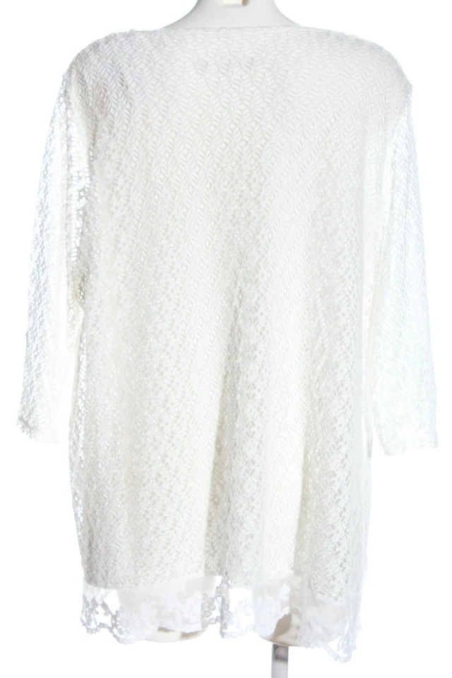 CANDA Blusa in merletto Donna Camicetta a blusa Taglia IT 50 bianco elegante - Immagine 2 di 4