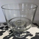Vtg Anchor Hocking?Truffle Pedestal Glass Bowl W/Swirl Base. 8" Across 9" Nice!
