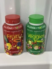 Veggie & Fruit Dietary Supplement Set of 2 - 90 Capsules Each