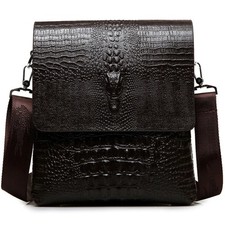 Men's Luxury Man Bag Alligator Mens Shoulder Crossbody Messenger Casual Satchel