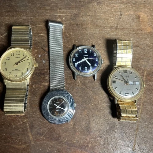 Vintage 1970s Timex Wristwatch Lot - Some Run But for Parts - J1