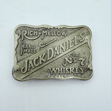 Vintage Jack Daniels Bronze Belt Buckle Rich Mellow Hand Made Old No 7 Exc Cond