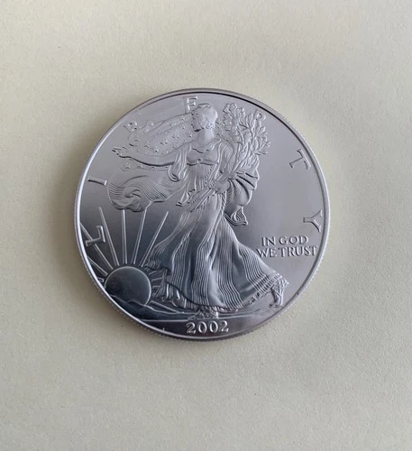 2002 1 Oz Silver American Eagle Bullion Coin