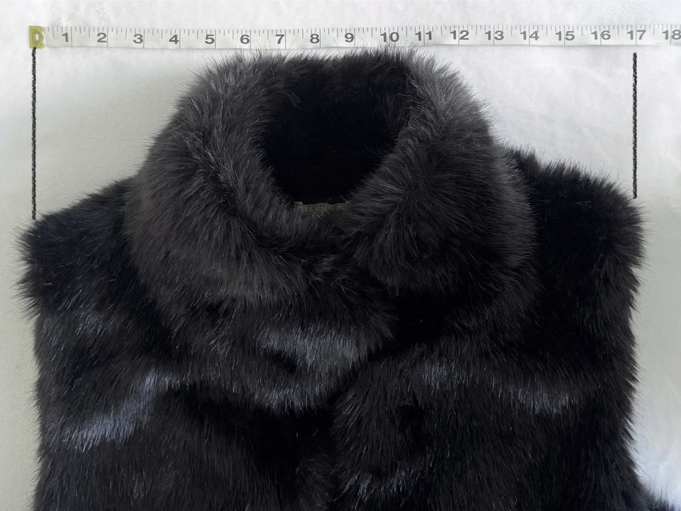 Chaleco Gianni Bini de piel sintética negro para mujer talla pequeña Foto 4 de 4